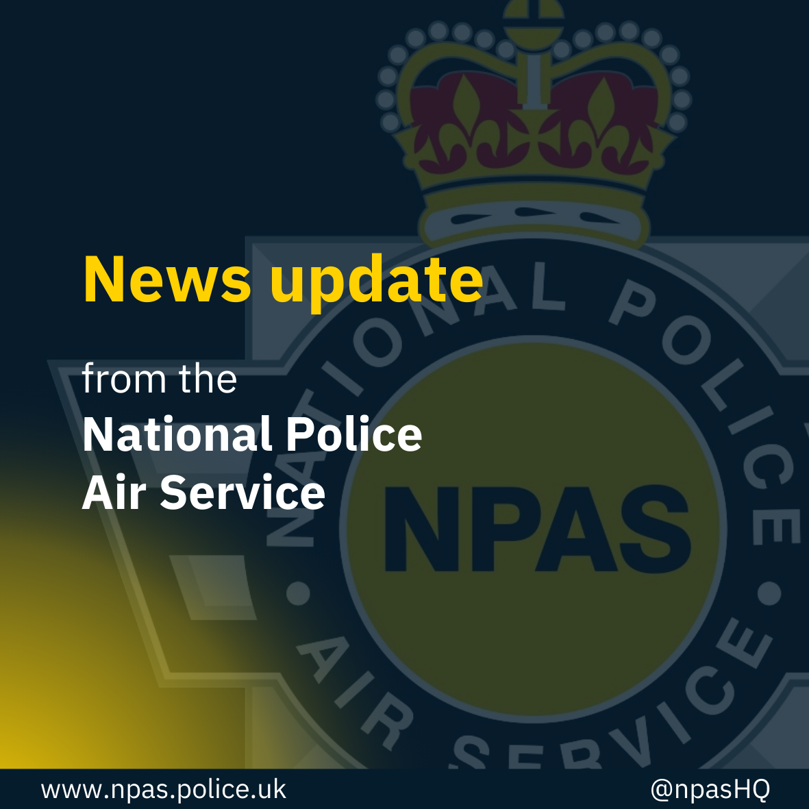NPAS logo and words 'News update from the National Police Air Service'
