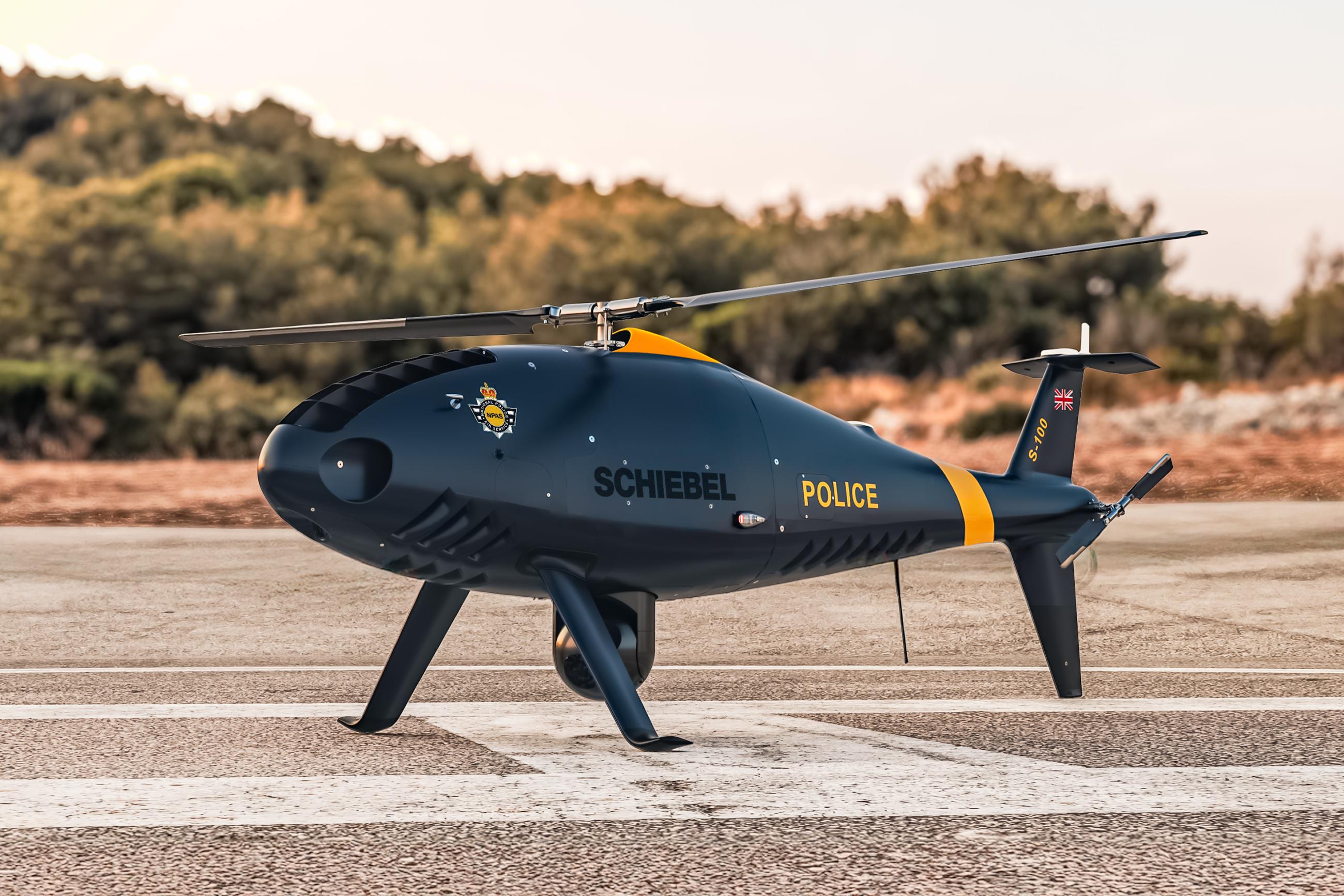 A Camcopter S-100 uncrewed aircraft system
