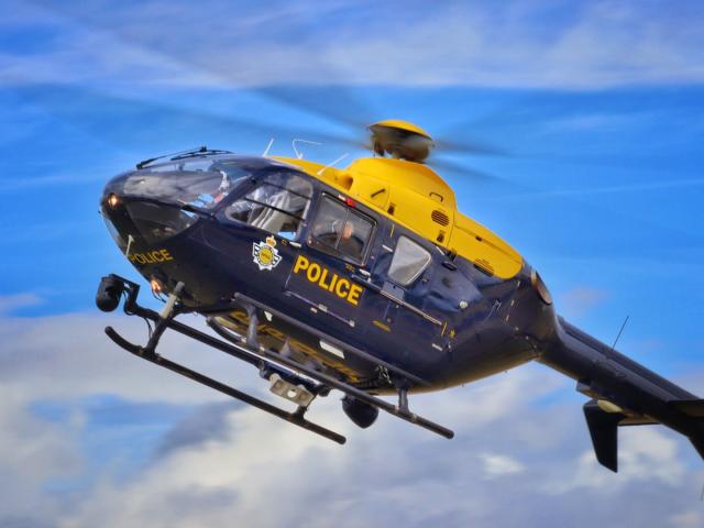 NPAS police helicopter in flight